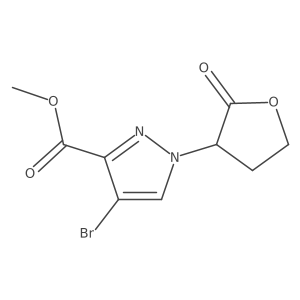 Methyl 4-bromo-1-(2-oxotetrahydrofuran-3-YL)-1H-pyrazole-3-carboxylate Structure