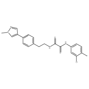 N-(3-chloro-4-fluorophenyl)-N'-{2-[4-(1-methyl-1H-pyrazol-4-yl)phenyl]ethyl}ethanediamide Structure