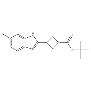 tert-butyl 3-(6-fluoro-1H-1,3-benzodiazol-2-yl)azetidine-1-carboxylate结构式