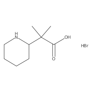 2-Methyl-2-(piperidin-2-yl)propanoic acid hydrobromide结构式