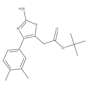 Tert-butyl 2-[2-amino-4-(3,4-dimethylphenyl)-1,3-thiazol-5-yl]acetate结构式