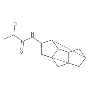 2-chloro-N-{pentacyclo[6.3.0.0^{2,6}.0^{3,10}.0^{5,9}]undecan-4-yl}propanamide结构式