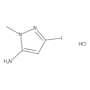3-iodo-1-methyl-1H-pyrazol-5-amine hydrochloride Structure