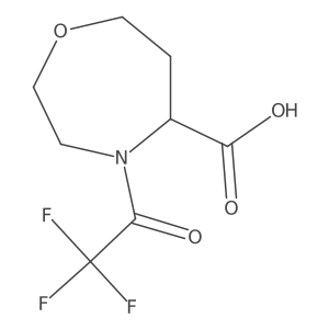4-(2,2,2-Trifluoroacetyl)-1,4-oxazepane-5-carboxylic acid结构式