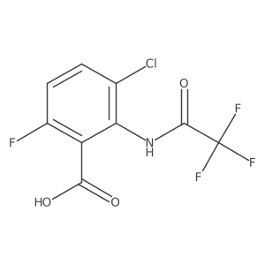 3-Chloro-6-fluoro-2-(2,2,2-trifluoroacetamido)benzoic acid结构式