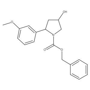 Benzyl 4-hydroxy-2-(3-methoxyphenyl)pyrrolidine-1-carboxylate Structure