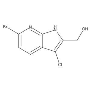 6-Bromo-3-chloro-1H-pyrrolo[2,3-b]pyridine-2-methanol Structure