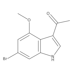 1-(6-Bromo-4-methoxy-1H-indol-3-yl)ethan-1-one结构式