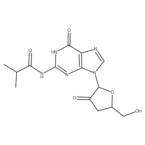 N-(9-((2R,5S)-5-(Hydroxymethyl)-3-oxotetrahydrofuran-2-yl)-6-oxo-6,9-dihydro-3H-purin-2-yl)isobutyramide结构式
