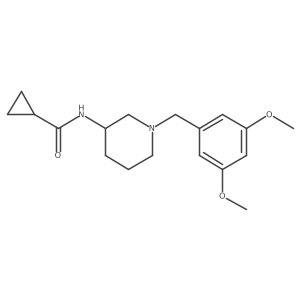 N-{1-[(3,5-dimethoxyphenyl)methyl]piperidin-3-yl}cyclopropanecarboxamide结构式