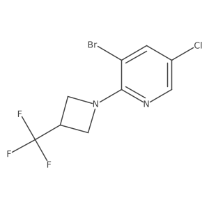 3-Bromo-5-chloro-2-[3-(trifluoromethyl)azetidin-1-yl]pyridine Structure
