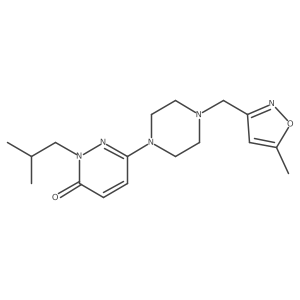 6-{4-[(5-Methyl-1,2-oxazol-3-yl)methyl]piperazin-1-yl}-2-(2-methylpropyl)-2,3-dihydropyridazin-3-one结构式