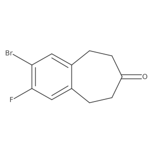 2-Bromo-3-fluoro-5,6,8,9-tetrahydro-7H-benzo[7]annulen-7-one结构式
