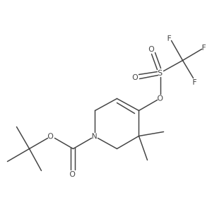 tert-butyl 5,5-dimethyl-4-(trifluoromethylsulfonyloxy)-5,6-dihydropyridine-1(2H)-carboxylate结构式
