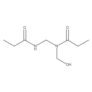 Propanamide, N-(hydroxymethyl)-N-[[(1-oxopropyl)amino]methyl]- Structure
