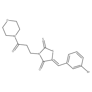 (E)-5-(3-bromobenzylidene)-3-(3-morpholino-3-oxopropyl)-2-thioxothiazolidin-4-one Structure