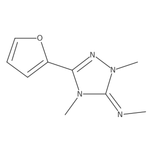 N-[5-(2-Furanyl)-2,4-dihydro-2,4-dimethyl-3H-1,2,4-triazol-3-ylidene]methanamine结构式