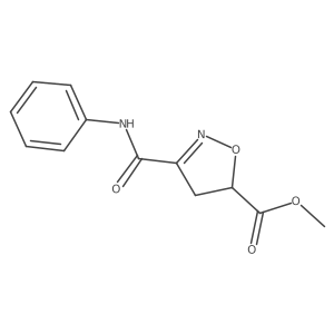 Methyl 4,5-dihydro-3-[(phenylamino)carbonyl]-5-isoxazolecarboxylate Structure