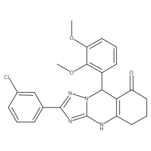 2-(3-chlorophenyl)-9-(2,3-dimethoxyphenyl)-5,6,7,9-tetrahydro-[1,2,4]triazolo[5,1-b]quinazolin-8(4H)-one Structure
