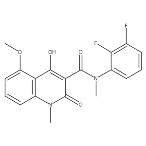 3-Quinolinecarboxamide,n-(2,3-difluorophenyl)-1,2-dihydro-4-hydroxy-5-methoxy-n,1-dimethyl-2-oxo-结构式