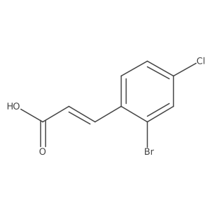 (E)-3-(2-Bromo-4-chlorophenyl)-acrylic acid结构式