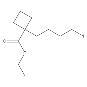 Ethyl 1-(4-iodobutyl)-1-cyclobutanecarboxylate Structure