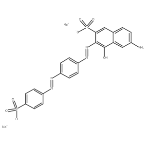 Disodium 6-amino-4-hydroxy-3-((4-((4-sulphonatophenyl)azo)phenyl)azo)naphthalene-2-sulphonate Structure
