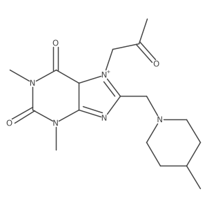 1,3-dimethyl-8-[(4-methylpiperidin-1-yl)methyl]-7-(2-oxopropyl)-5H-purin-7-ium-2,6-dione Structure