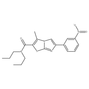 3-methyl-6-(3-nitrophenyl)-N,N-dipropylimidazo[2,1-b]thiazole-2-carboxamide Structure