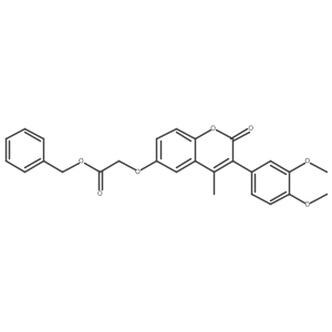Phenylmethyl 2-[3-(3,4-dimethoxyphenyl)-4-methyl-2-oxochromen-6-yloxy]acetate Structure