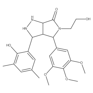 3-(2-Hydroxy-3,5-dimethylphenyl)-5-(2-hydroxyethyl)-4-(3,4,5-trimethoxyphenyl)-1,2,3,3a,4,6a-hexahydropyrrolo[3,4-c]pyrazol-6-one Structure