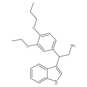 2-(3-ethoxy-4-propoxyphenyl)-2-(1H-indol-3-yl)ethanamine结构式