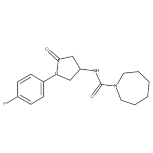 N-[1-(4-fluorophenyl)-5-oxopyrrolidin-3-yl]azepane-1-carboxamide Structure