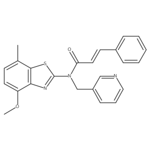N-(4-methoxy-7-methylbenzo[d]thiazol-2-yl)-N-(pyridin-3-ylmethyl)cinnamamide Structure