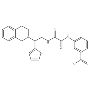 N1-(2-(3,4-dihydroisoquinolin-2(1H)-yl)-2-(thiophen-2-yl)ethyl)-N2-(3-nitrophenyl)oxalamide结构式
