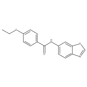 N-(benzo[d]thiazol-6-yl)-4-(ethylthio)benzamide Structure