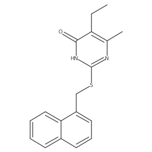 5-ethyl-6-methyl-2-((naphthalen-1-ylmethyl)thio)pyrimidin-4(3H)-one Structure