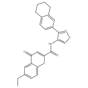 6-ethyl-4-oxo-N-[4-(5,6,7,8-tetrahydronaphthalen-2-yl)-1,2,5-oxadiazol-3-yl]-4H-chromene-2-carboxamide Structure
