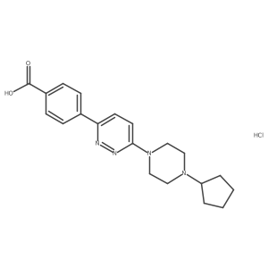 4-(6-(4-Cyclopentylpiperazin-1-yl)-pyridazin-3-yl)-benzoic acid hydrochloride Structure
