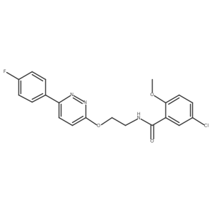 5-chloro-N-(2-((6-(4-fluorophenyl)pyridazin-3-yl)oxy)ethyl)-2-methoxybenzamide结构式