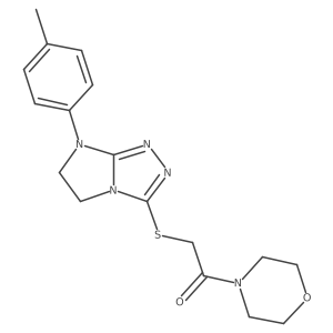 1-morpholino-2-((7-(p-tolyl)-6,7-dihydro-5H-imidazo[2,1-c][1,2,4]triazol-3-yl)thio)ethanone Structure