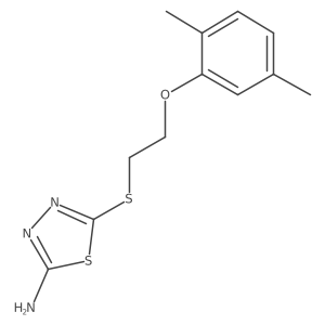 5-((2-(2,5-Dimethylphenoxy)ethyl)thio)-1,3,4-thiadiazol-2-amine结构式