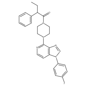 1-(4-(3-(4-fluorophenyl)-3H-[1,2,3]triazolo[4,5-d]pyrimidin-7-yl)piperazin-1-yl)-2-phenylbutan-1-one结构式