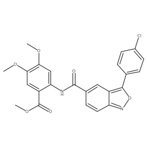 Methyl 2-(3-(4-chlorophenyl)benzo[c]isoxazole-5-carboxamido)-4,5-dimethoxybenzoate Structure