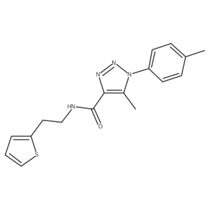 5-methyl-1-(4-methylphenyl)-N-[2-(thiophen-2-yl)ethyl]-1H-1,2,3-triazole-4-carboxamide结构式