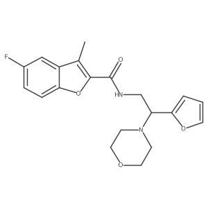 5-fluoro-N-[2-(furan-2-yl)-2-(morpholin-4-yl)ethyl]-3-methyl-1-benzofuran-2-carboxamide Structure