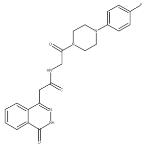 N-{2-[4-(4-fluorophenyl)piperazin-1-yl]-2-oxoethyl}-2-(4-hydroxyphthalazin-1-yl)acetamide结构式