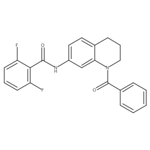 N-(1-benzoyl-1,2,3,4-tetrahydroquinolin-7-yl)-2,6-difluorobenzamide结构式