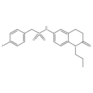 1-(4-fluorophenyl)-N-(2-oxo-1-propyl-1,2,3,4-tetrahydroquinolin-6-yl)methanesulfonamide结构式