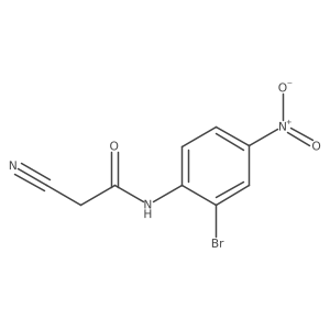 N-(2-bromo-4-nitro-phenyl)-2-cyano-acetamide结构式